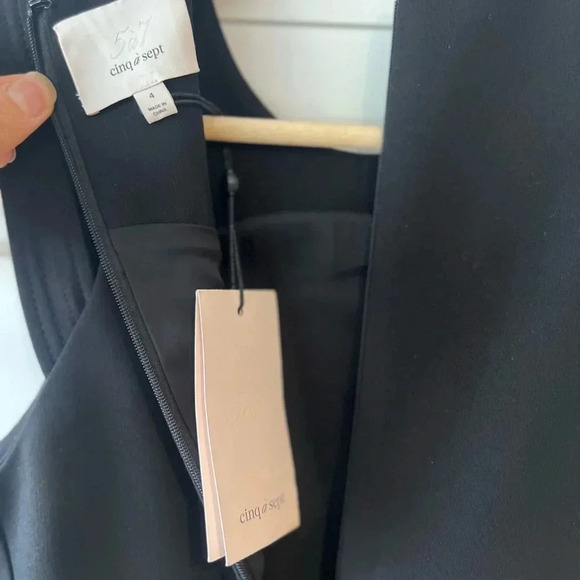 CINQ A SEPT NWT Black Henriette Cut Out Sheath Dress 4 - Picture 11 of 11
